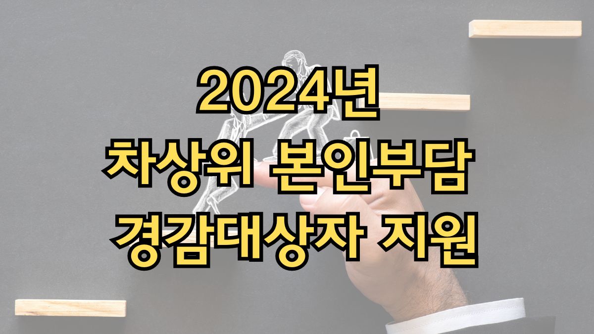 2024년 차상위 본인부담 경감대상자 지원