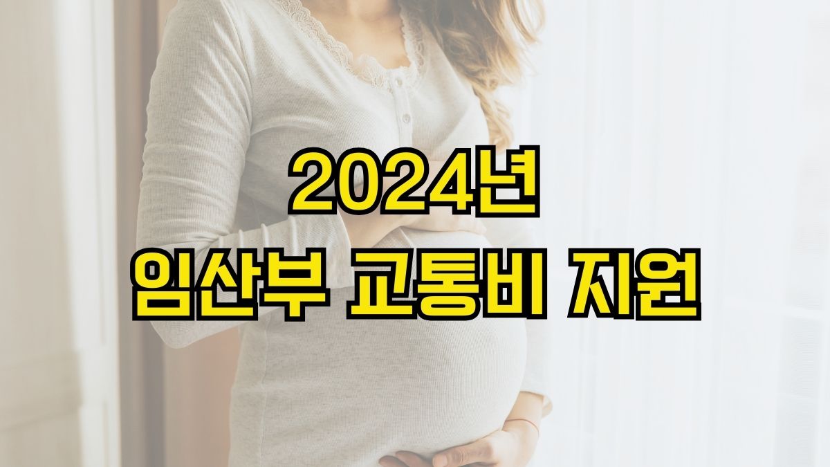 2024년 임산부 교통비 지원