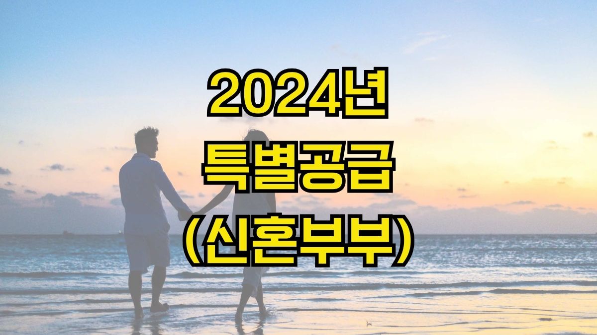 2024년 특별공급(신혼부부)