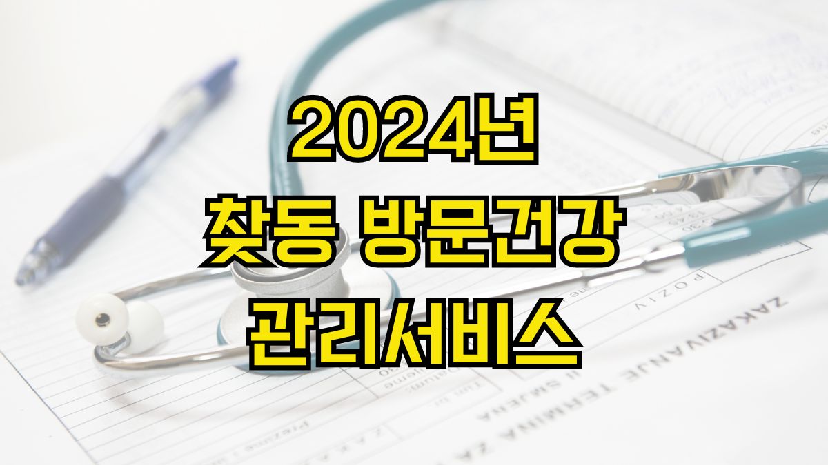 2024년 찾동 방문건강관리서비스