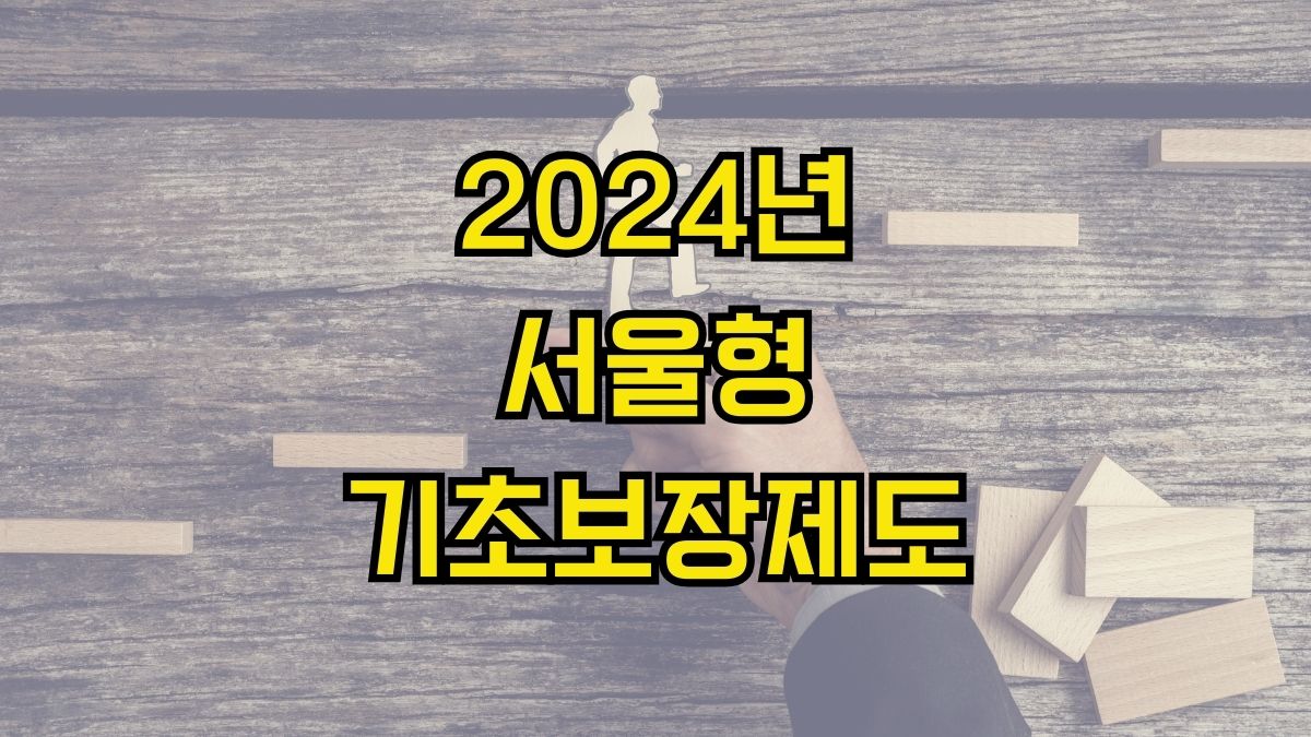 2024년 서울형 기초보장제도