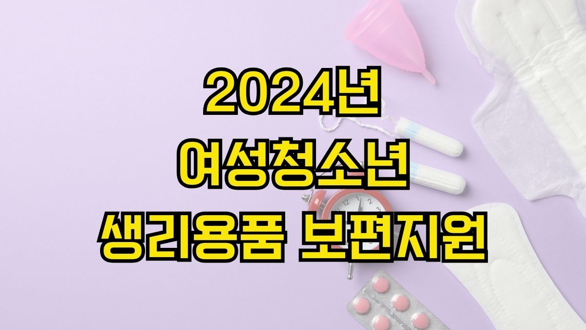 2024년 여성청소년 생리용품 보편지원