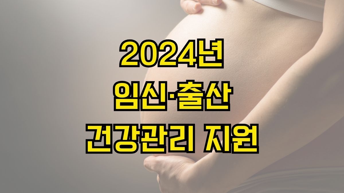 2024년 임신·출산 건강관리 지원