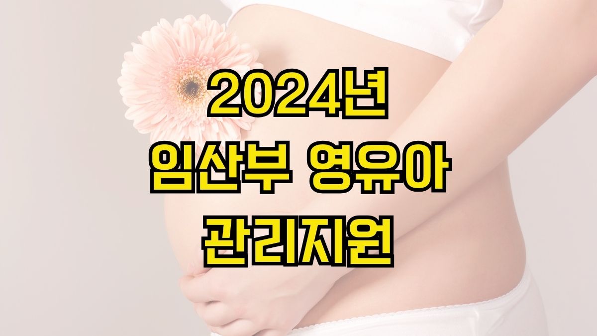 2024년 임산부 영유아 관리지원