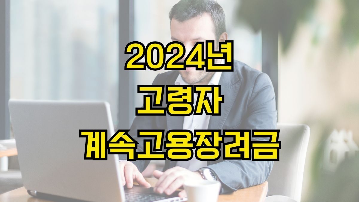 2024년 고령자 계속고용장려금