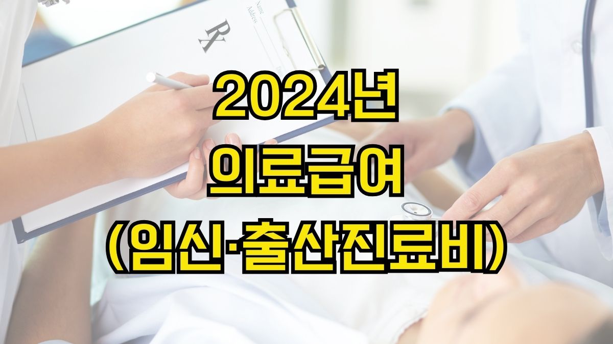 2024년 의료급여 (임신·출산진료비)