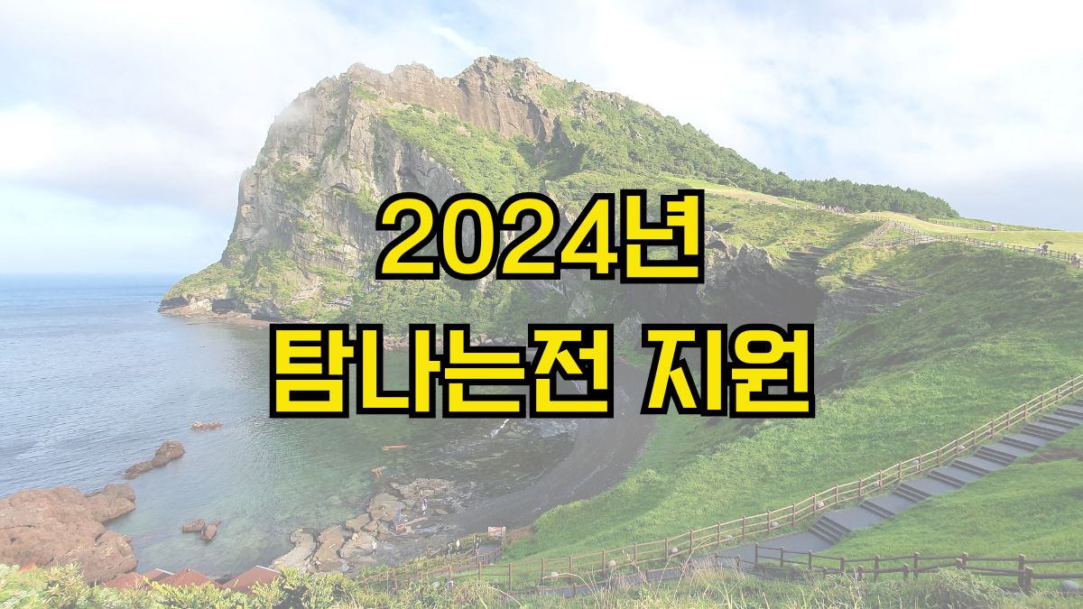 2024년 탐나는전 지원