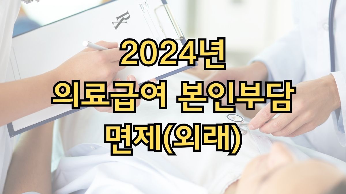 2024년 의료급여 본인부담 면제(외래)