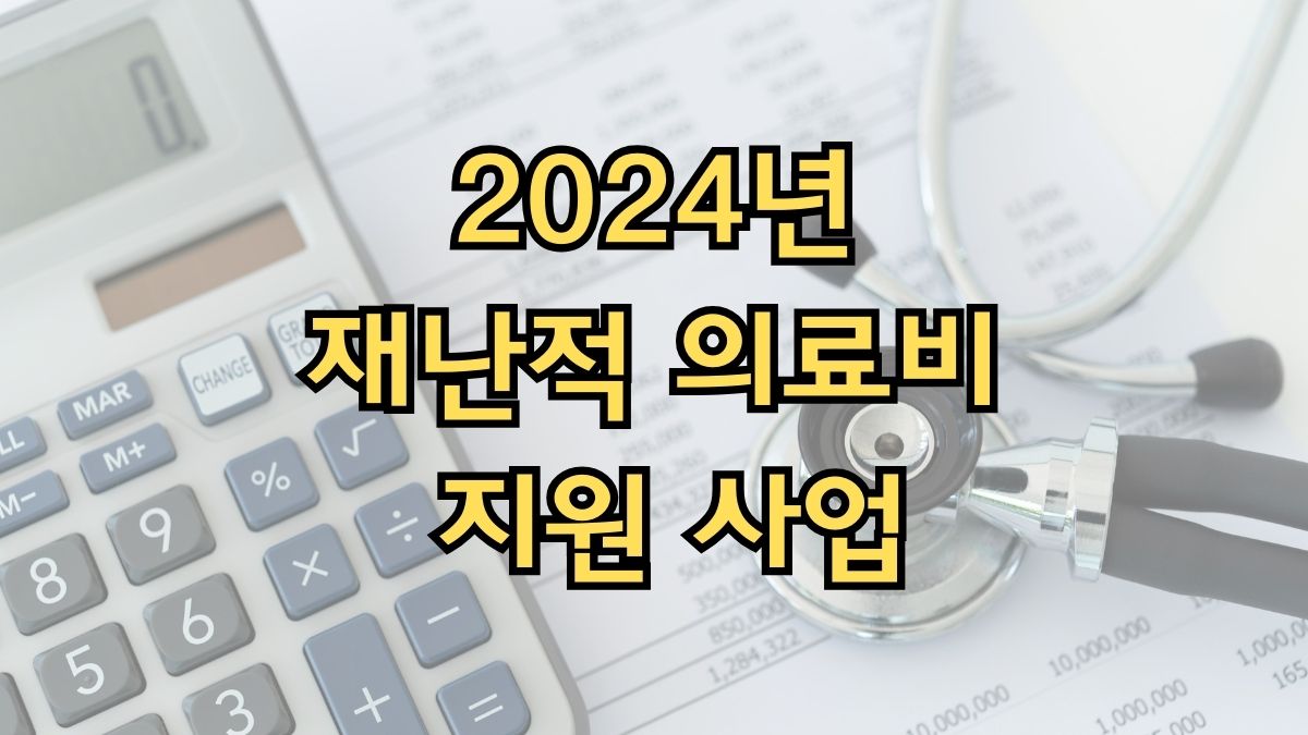 2024년 재난적 의료비 지원 사업