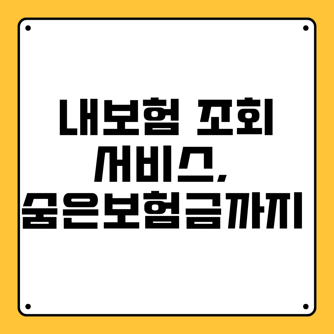 내보험 조회 서비스