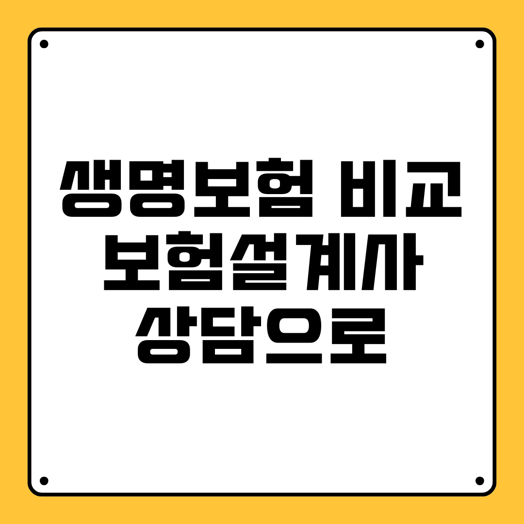 생명보험 비교