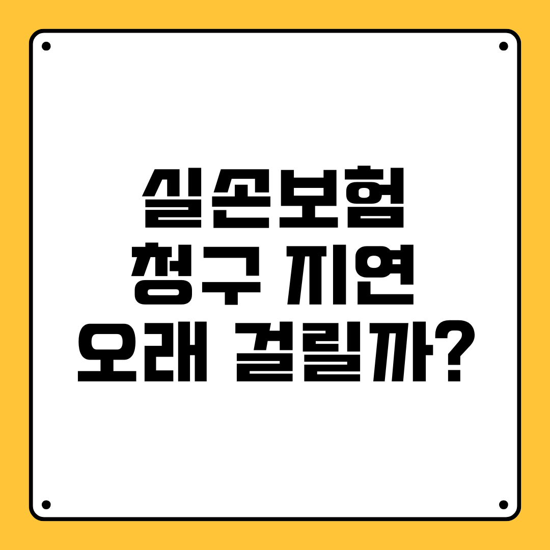 실손보험 청구 지연