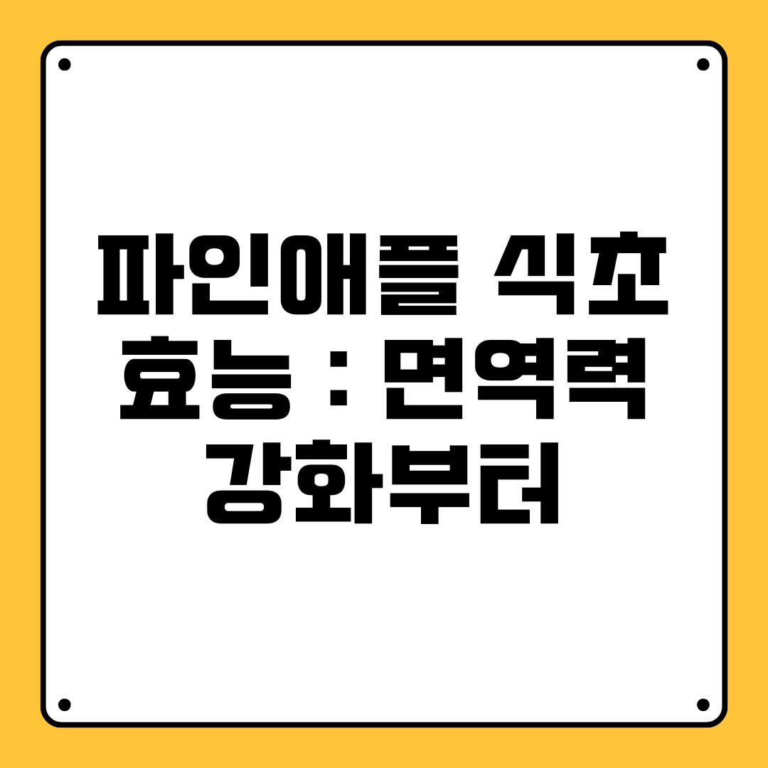 파인애플 식초 효능