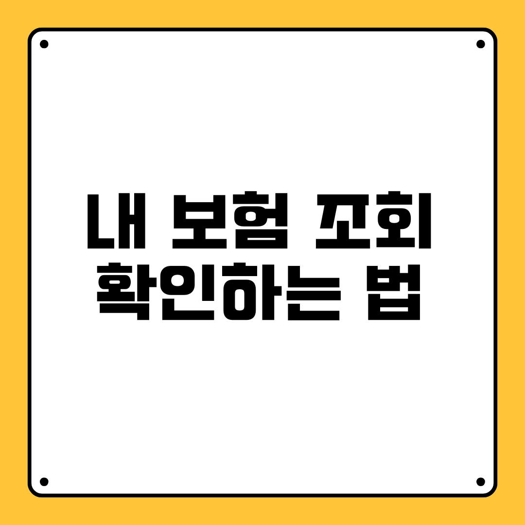 내 보험 조회 확인하는 법