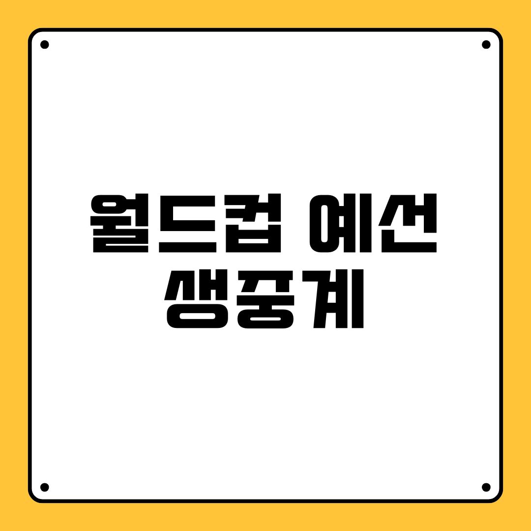 월드컵 예선 생중계