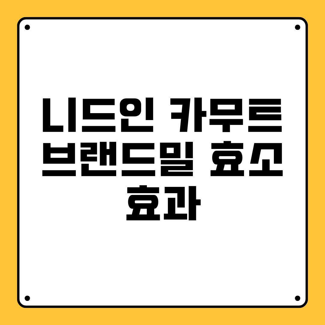 니드인 카무트 브랜드밀 효소 효과