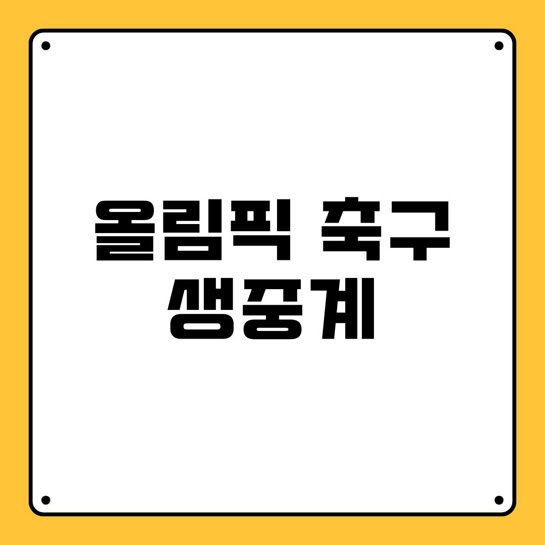 올림픽 축구 생중계