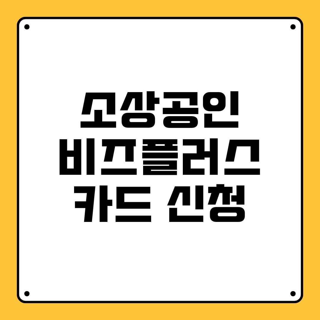 소상공인 비즈플러스카드 신청