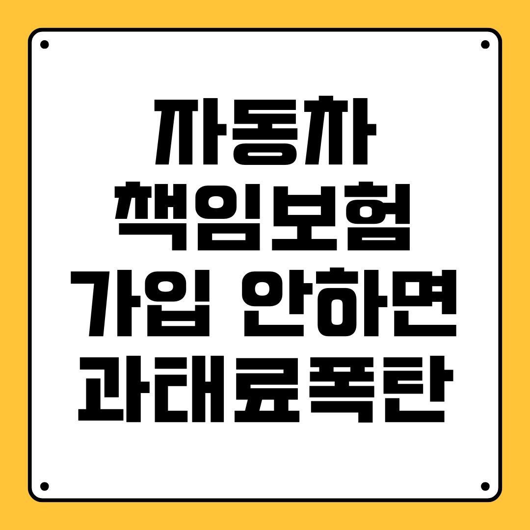 자동차 책임보험 가입 안하면 과태료폭탄