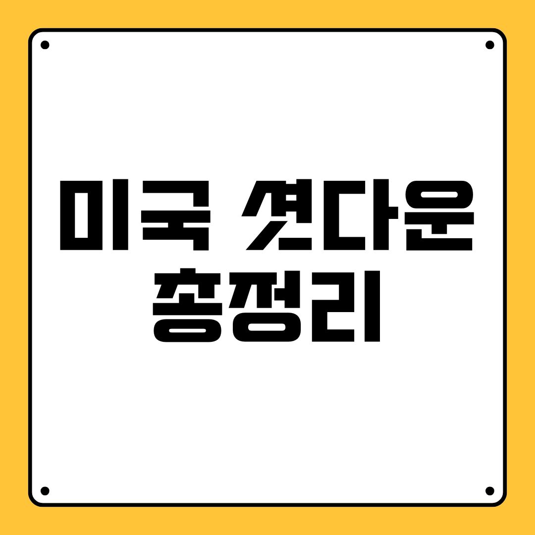 미국 셧다운 총정리