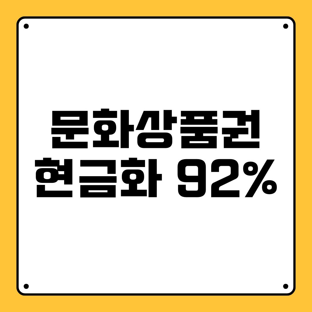 문화상품권 현금화 92%